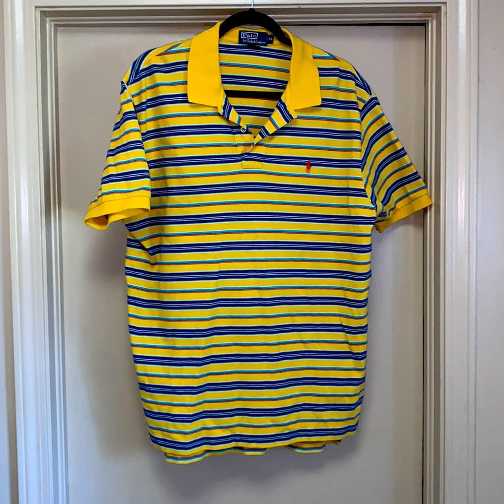 Polo by Ralph Lauren Yellow Striped Men’s XL